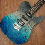 Soloking MT-1 Custom 22 HSS Quilt in Ocean Storm Double Wipeout - Image 2