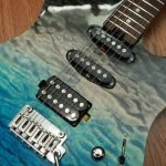 Soloking MT-1 Custom 22 HSS Quilt in Ocean Storm Double Wipeout - Image 10